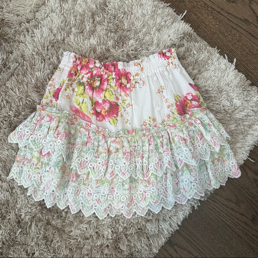 LoveShackFancy mini skirt